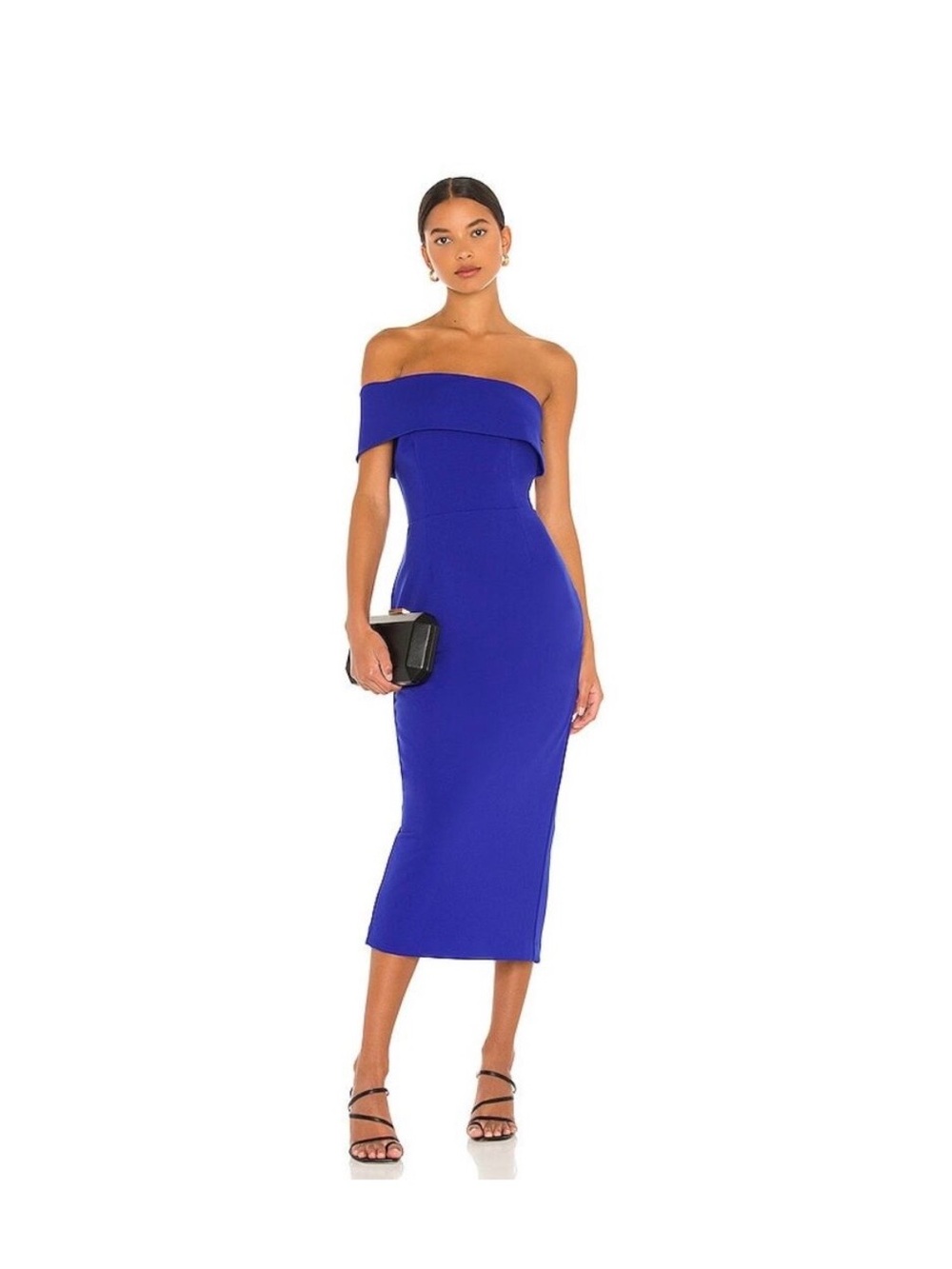 Katie May Cobalt Off-Shoulder Midi Dress